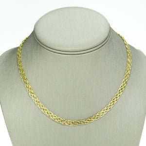 16" Braided Fashion Chain in 14K Yellow Gold