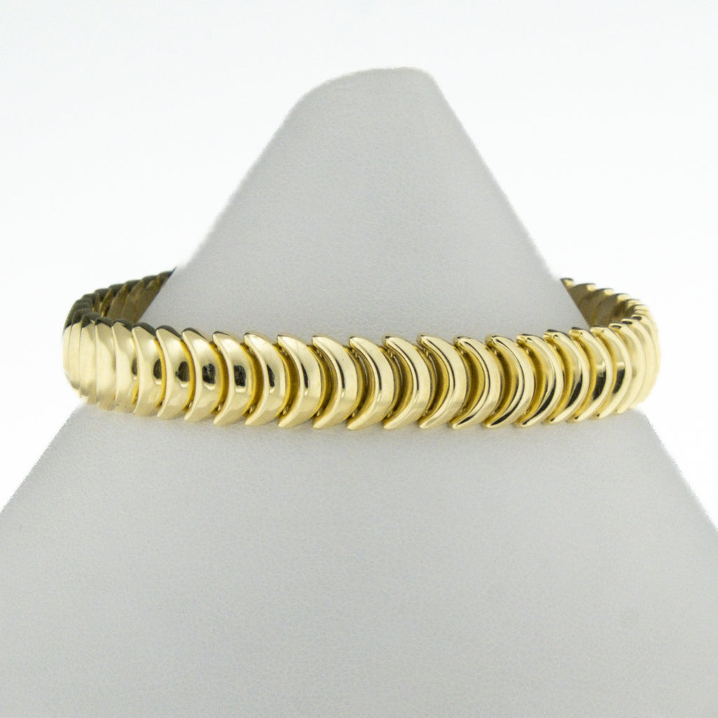 9.6mm Wide Gold Fashion Bracelet 7.5" in 14K Yellow Gold