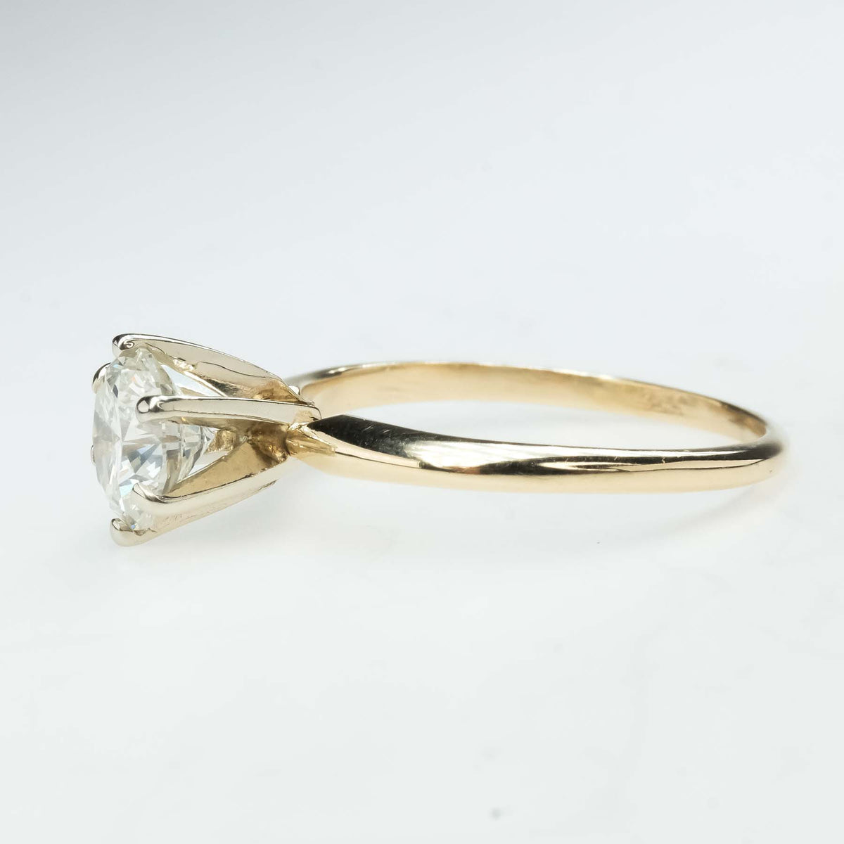 1.03ct Round SI1/J Diamond Solitaire Engagement Ring in 14K