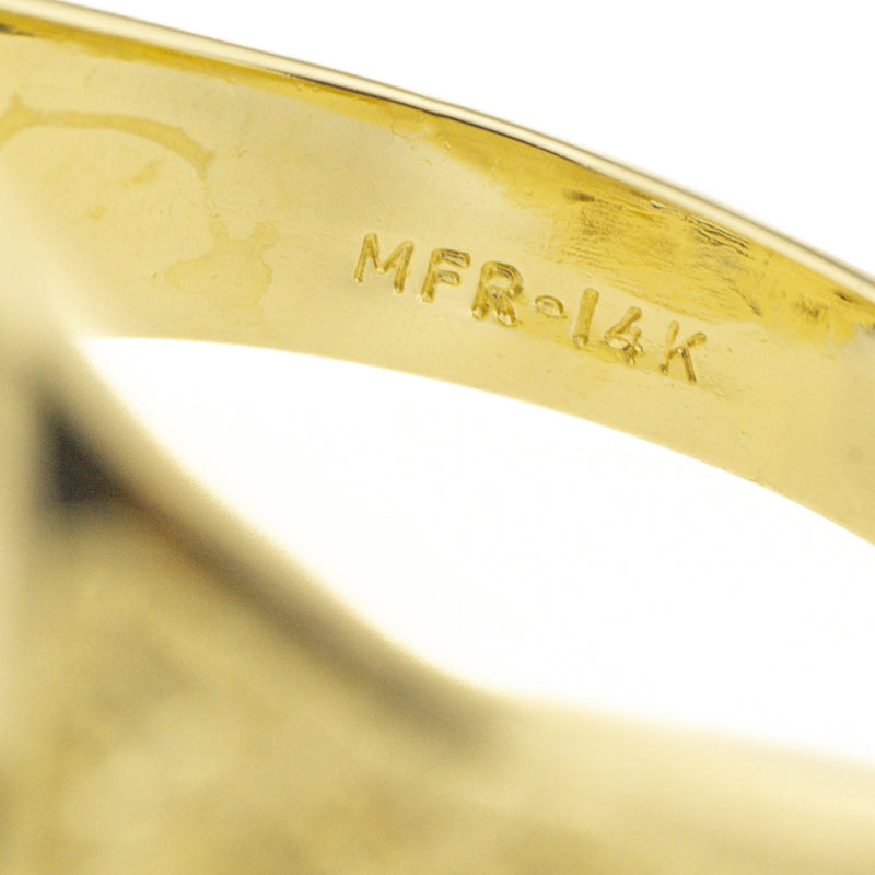 0.30ctw Diamond Horseshoe Ring in 14K Two Tone Gold -Size 10.25