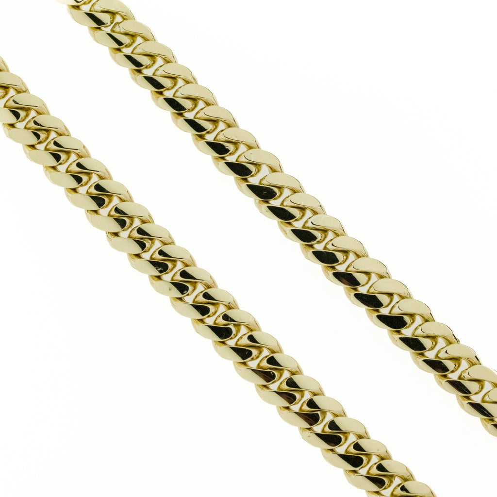 20" Solid Cuban Link Chain in 10K Yellow Gold - 106.4 grams