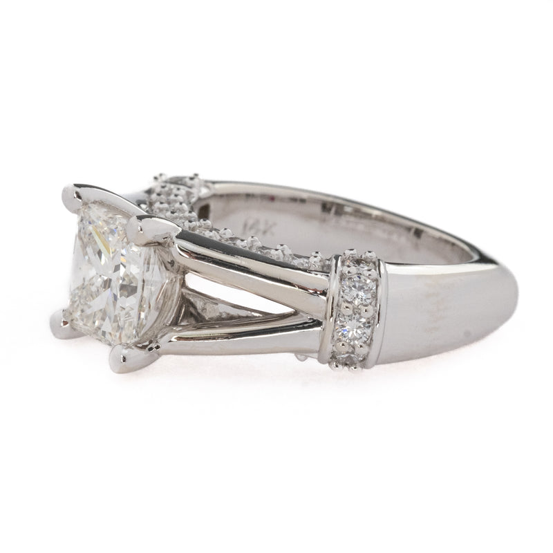 2.07ctw Princess Diamond Engagement Ring in 14K White Gold