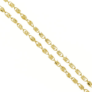 3mm Wide Turkish Chain Necklace 18" in 14K Yellow Gold