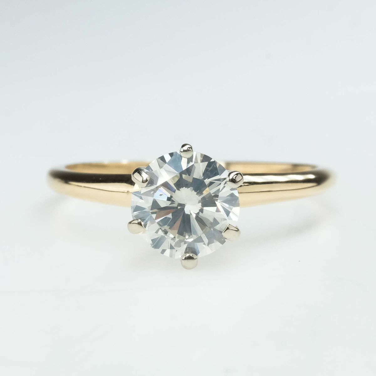 1.03ct Round SI1/J Diamond Solitaire Engagement Ring in 14K