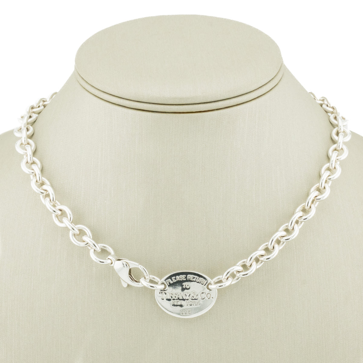 Tiffany & Co. Please Return to Tiffany Oval Tag 15