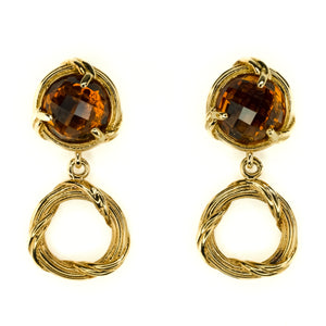 3.86ctw Peter Thomas Roth Citrine Earrings in 18K Yellow Gold
