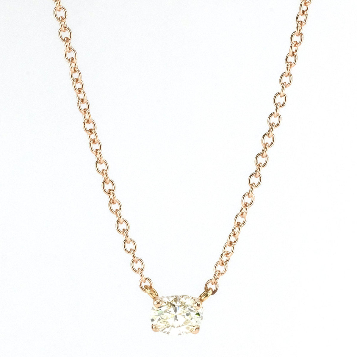 ★ROSEMONT★ 14K Necklace Pins RS1360 14k-rose-gold-059ct-oval-
