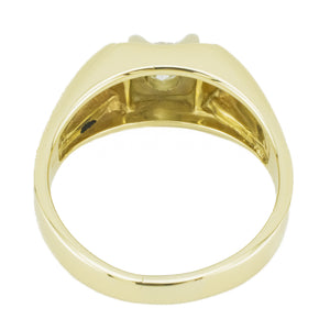 0.60ctw Round I/SI2 Diamond Solitaire Men's Ring in 14K Yellow Gold - Size 9.5