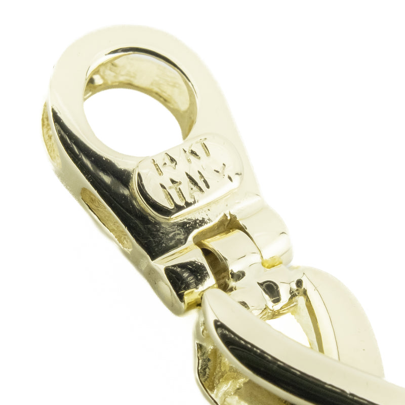 6.5mm Wide Infinity Link 7" Bracelet in 14K Yellow Gold - 11 grams