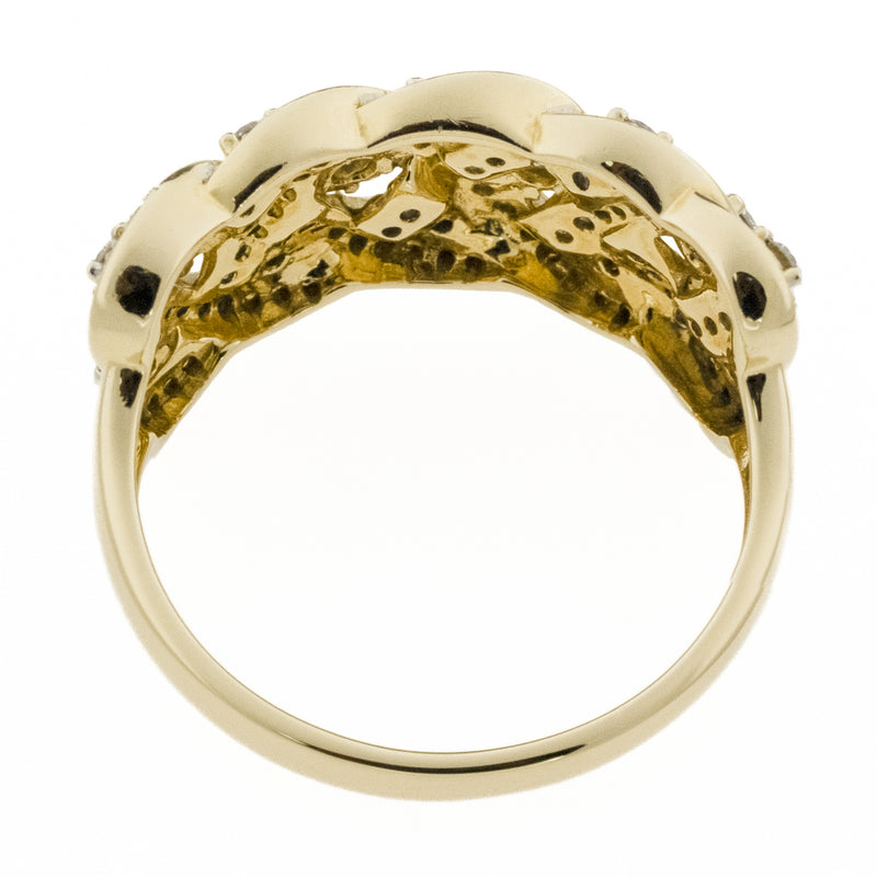 0.97ctw Diamond Fashion Ring in 14K Yellow Gold - Size 8