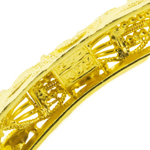 8mm Wide Fashion Gold 7" Bangle Bracelet in 22K Yellow Gold - 22.2 grams