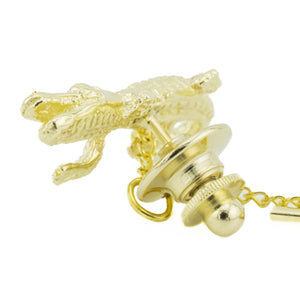 Gold Gator Brooch Pin in 14 Yellow Gold - 5.4 Grams
