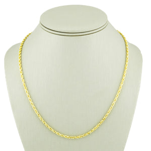 2.7mm Wide Fancy Rope 18" Chain Necklace in 14K Yellow Gold - 12 Grams