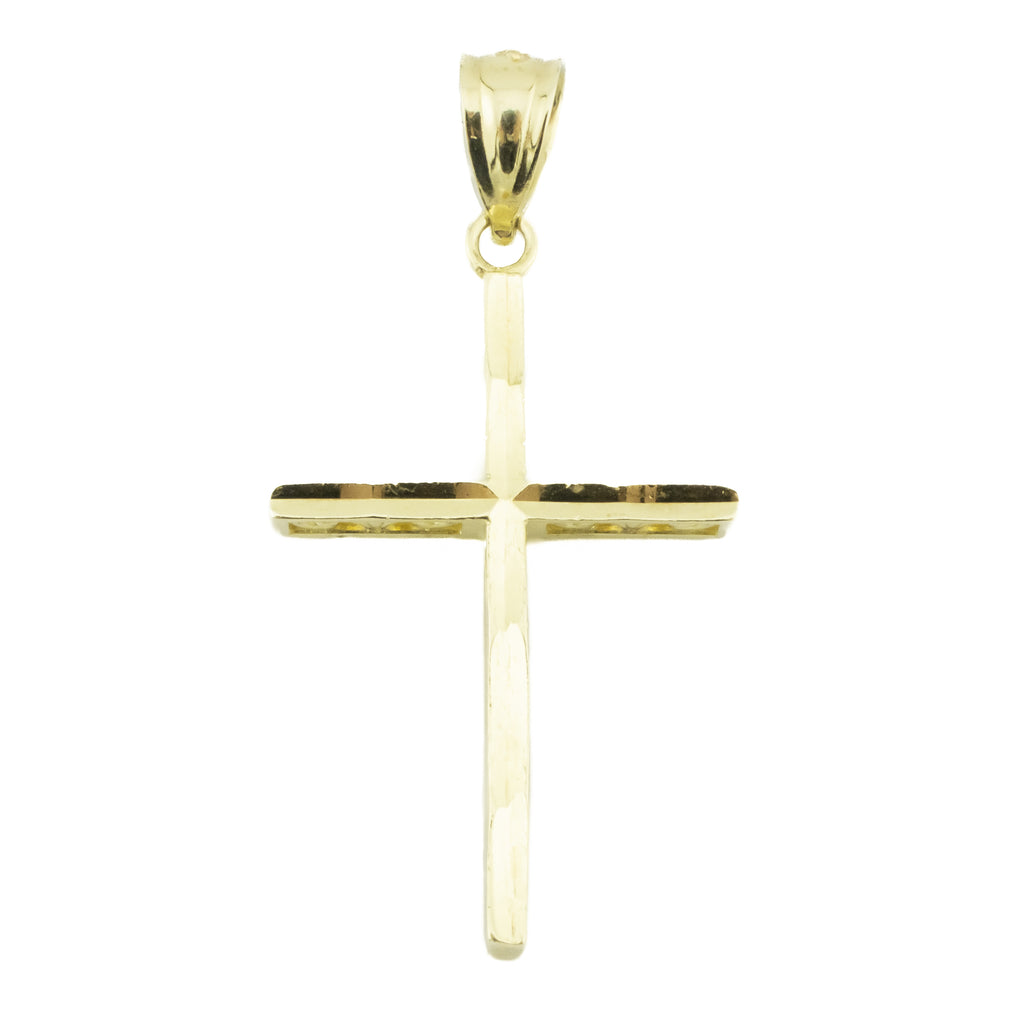 Gold Cross Pendant in 14K Yellow Gold - 1.9 Grams