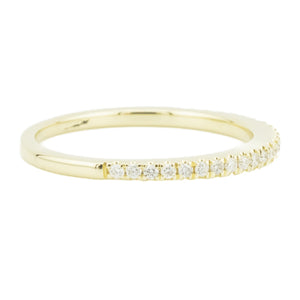 0.25ctw Diamond Accented Wedding Band Ring in 14K Yellow Gold - Size 6.75