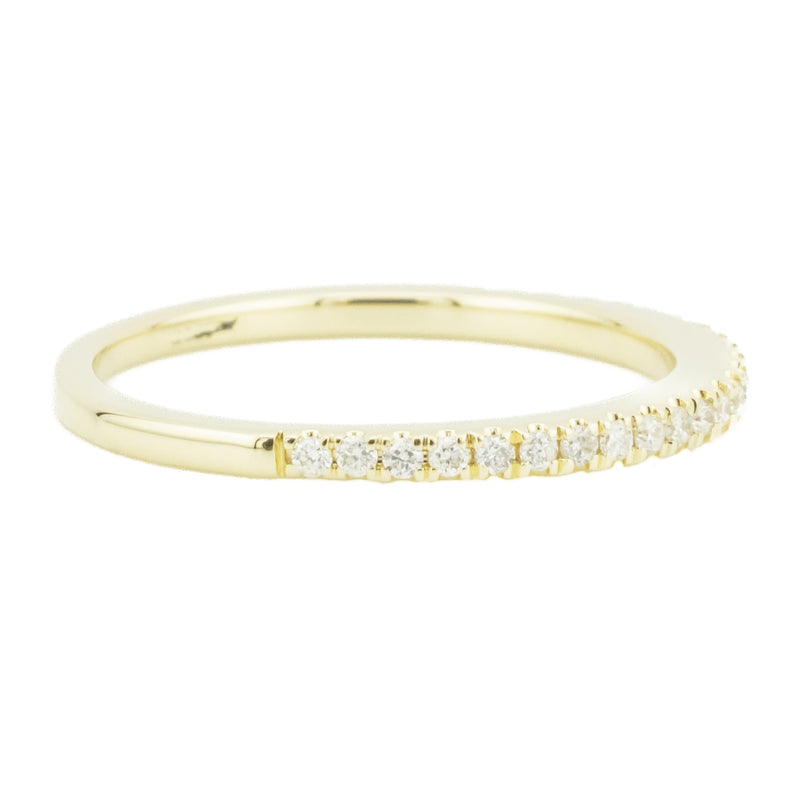 0.25ctw Diamond Accented Wedding Band Ring in 14K Yellow Gold - Size 6.75