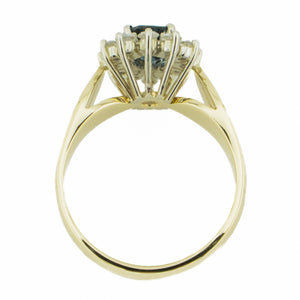 1.00ctw Pear Sapphire & Diamond Accented Gemstone Ring in 14K Yellow Gold - Size 6