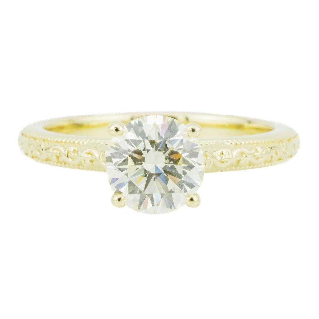 GIA 1.15ct Round Diamond SI1/N Solitaire Engagement Ring in 14K Yellow Gold - Size 7