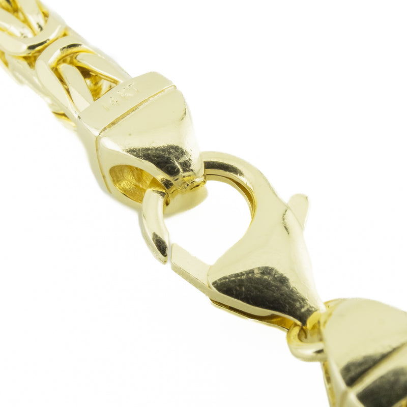 64mm Wide Byzantine 25" Chain in 14K Yellow Gold - 74.9 Grams