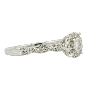 0.25ctw Round Brilliant Diamond Accented Engagement Ring in 10K White Gold - 7