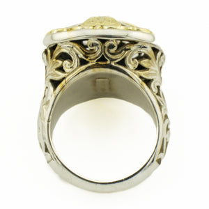 Konstantino Classics Daphne Cross Ring in 18K Yellow Gold and Sterling Silver - Size 6