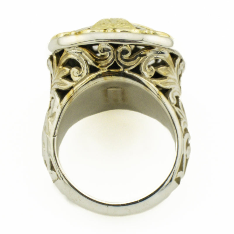 Konstantino Classics Daphne Cross Ring in 18K Yellow Gold and Sterling Silver - Size 6