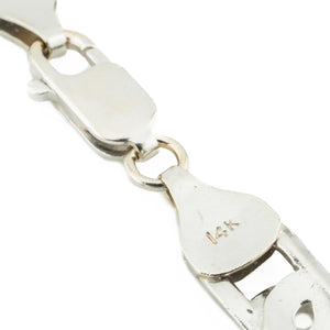 6.5mm Wide Tiger Eye 20" Chain in 14K White Gold - 41.8 Grams