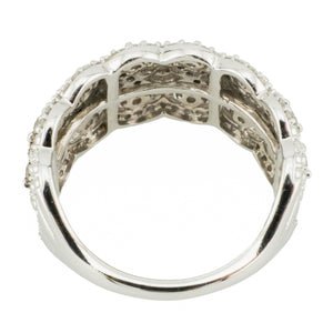 1.00ctw Diamond Cluster Fashion Ring in 10K White Gold - Size 7