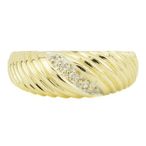 Round Diamond Lady's Fashion Ring in 14K Yellow Gold - Size 10.25