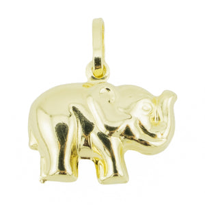 Gold Elephant Pendant in 14K Yellow Gold - 1.4 Grams