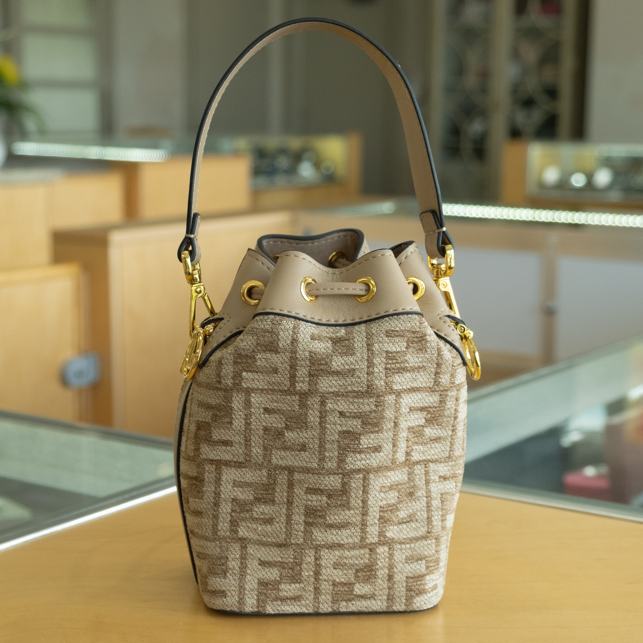 FENDI Mon Tresor Dove Gray Tapestry Fabric Mini Bag – Oaks Jewelry