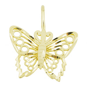 Gold Butterfly Pendant in 14K Yellow Gold - 1.4 Grams