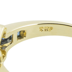 0.30ctw Sapphire Accented Bow Ring in 14K Yellow Gold - Size 7