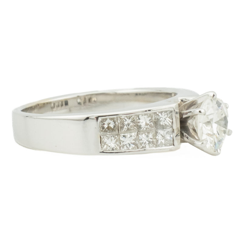 0.60ct Round Brilliant & Diamond Accented Engagement Ring in 18K White Gold - 5