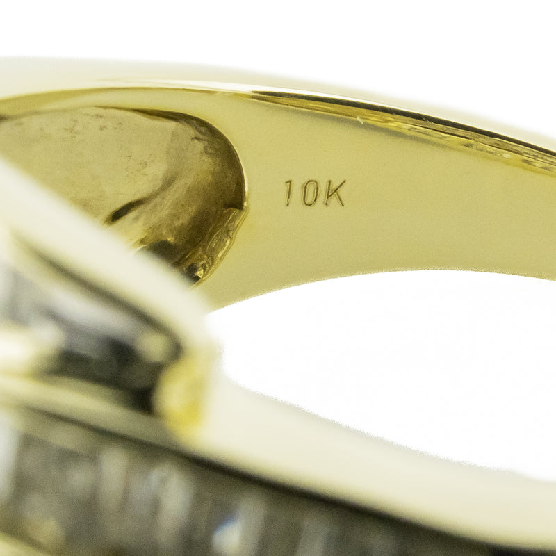 3.00ctw Diamond Cluster Lady's Ring in 10K Yellow Gold - Size 7