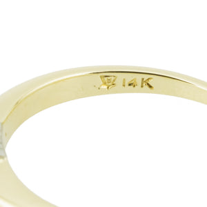 0.65ct Retro European Cut Diamond Solitaire Engagement Ring in 14K Two-Tone Gold