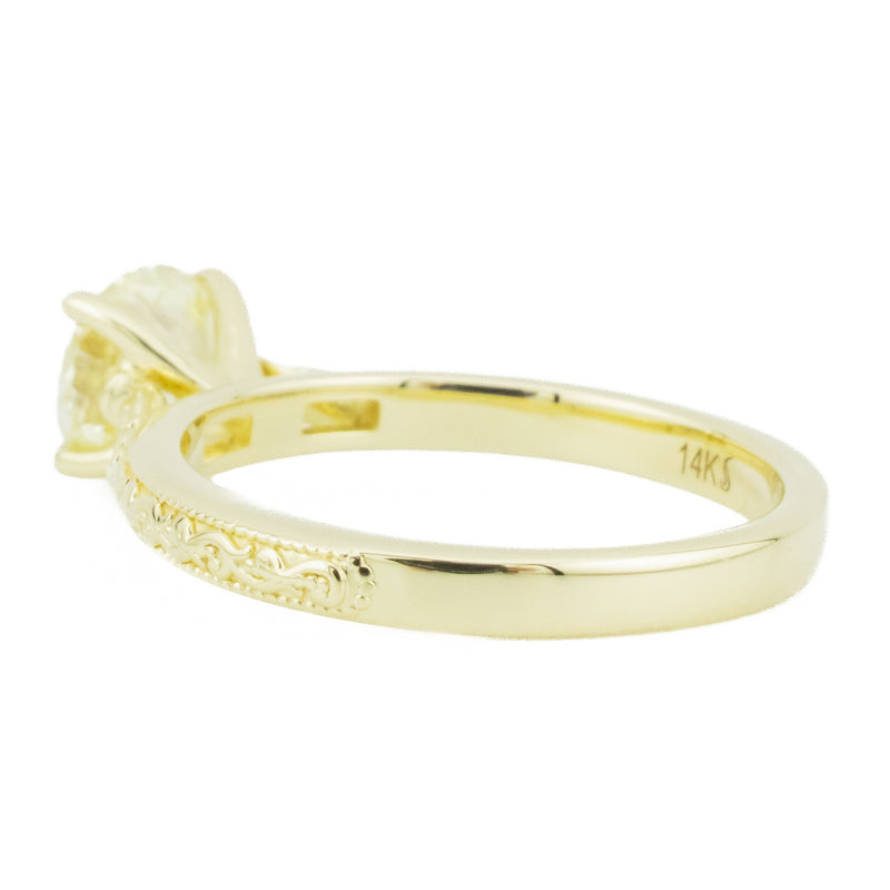 GIA 1.15ct Round Diamond SI1/N Solitaire Engagement Ring in 14K Yellow Gold - Size 7