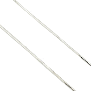 1mm Wide Snake Link 18" Chain in 14K White Gold - 5.1grams