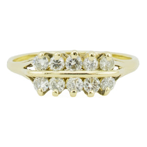 0.50ctw Diamond Fashion Ring in 14K Yellow Gold - Size 8