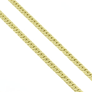 3mm Herringbone Chain 24" Necklace in 14K Yellow Gold