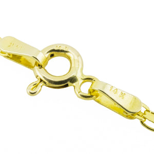 2mm Wide Bismarck Link 16" Chain in 14K Yellow Gold - 3 Grams