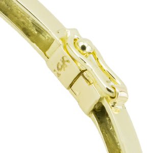 1.85ctw Sapphire & 0.72 Diamond Accented Bangle Bracelet in 14K Yellow Gold - 8.2grams