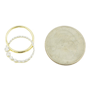 0.50ctw Diamond Accented Circles Pendant on 17" Chain in 14K Yellow Gold