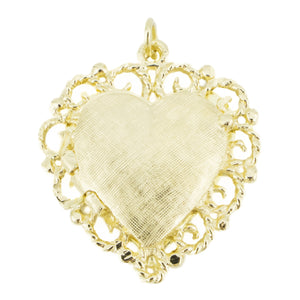 Heart Locket Gold Pendant in 14K Yellow Gold - 4 Grams