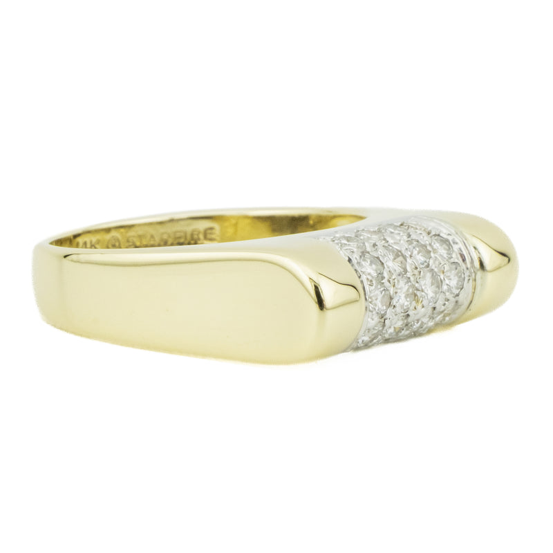 0.50ctw Diamond Accented Fashion Ring in 14K Yellow Gold - Size 6.5