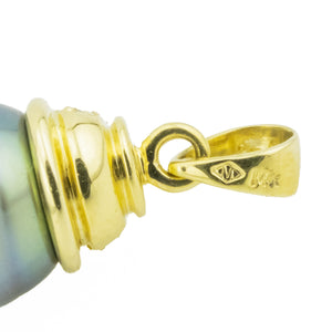 10mm Pearl with Diamond Accents Pendant in 14K Yellow Gold - No Chain Included