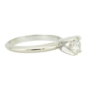 0.75ct Round Diamond L/I1 Solitaire Engagement Ring in 14K White Gold