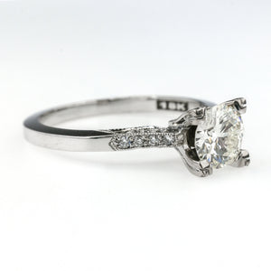 GIA 0.78ct VVS1/K Round Diamond Tacori Engagement Ring in 18K White Gold