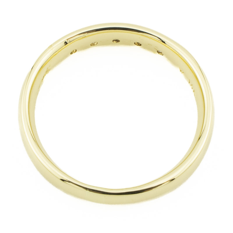 0.35ctw Men's Diamond Accented Wedding Band in 14K Yellow Gold - Size 10