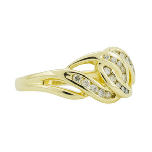 0.25ctw Diamond Cluster Lady's Ring in 14K Yellow Gold - Size 6.25